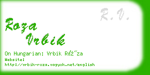roza vrbik business card